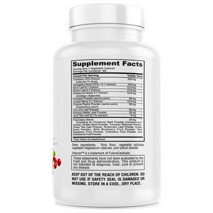 Genius Herbals Kidney Cleanse Advanced Formula with Cranberry Extract - 60 Capsules (Pack of 2)
