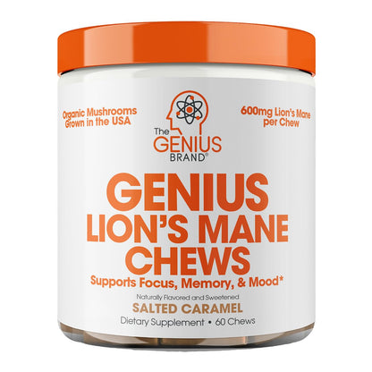 Genius Lion's Mane Soft Chews – Nootropic Focus, Memory, Energy | Salted Caramel