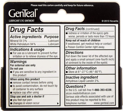 Genteal Tears Night-Time Ointment 3.5g – Pack of 2 | Overnight Eye Comfort