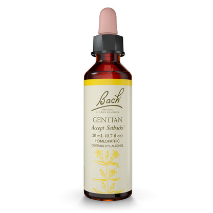 Gentian (Bach Original Flower Remedies) - Accept Setbacks - 20mL Dropper | Vegan, Gluten Free, Sugar Free