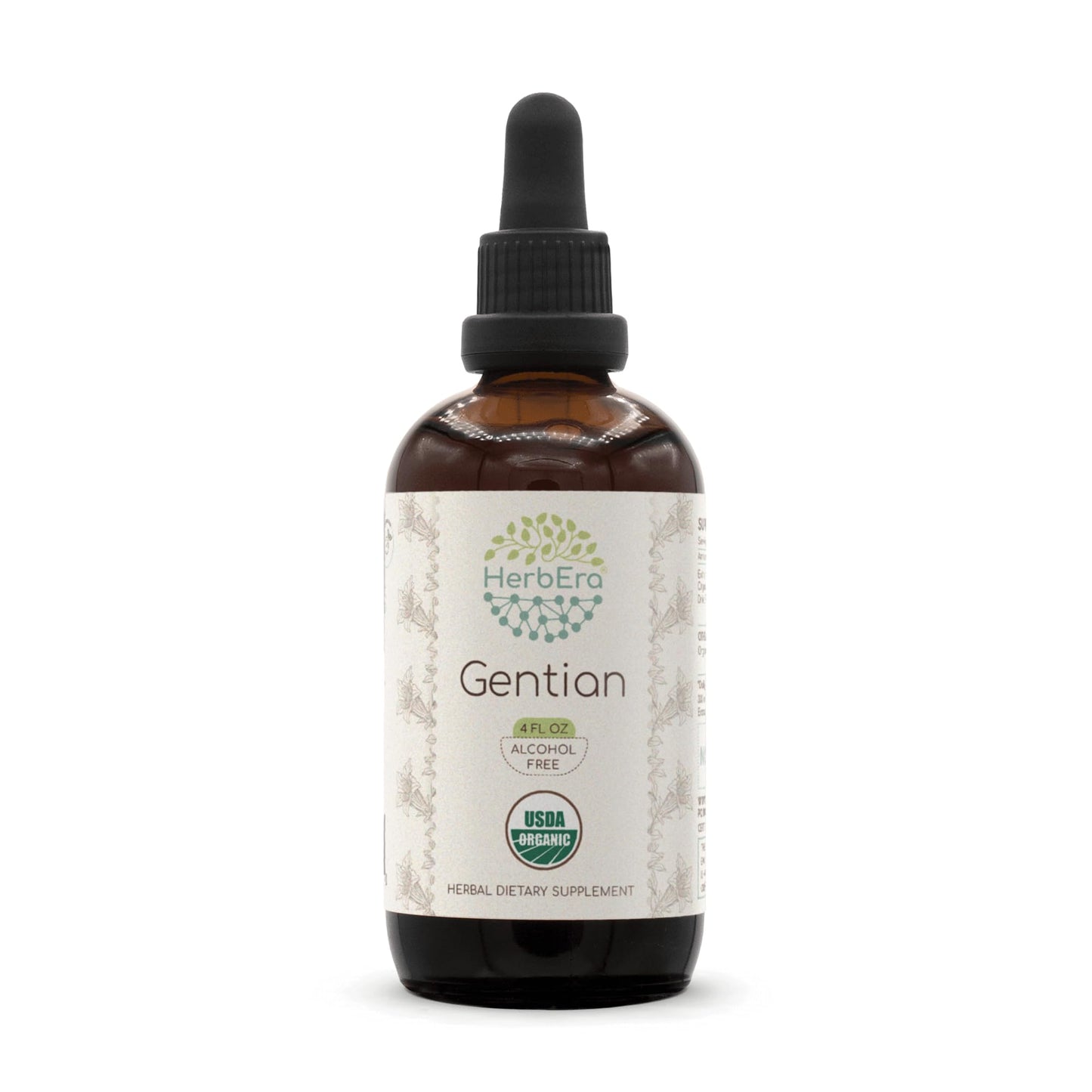 Gentian B120 Alcohol-Free Herbal Tincture – Organic Gentian Root 4 oz