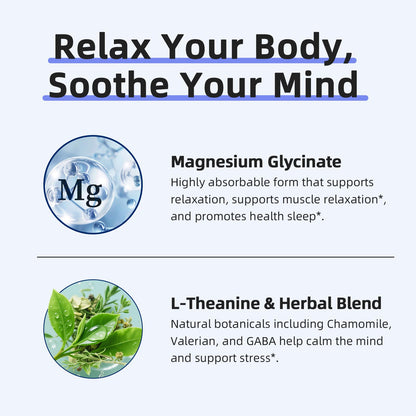 Magnesium Glycinate 850mg Capsules – 120 Count (Vegan, High-Absorption)