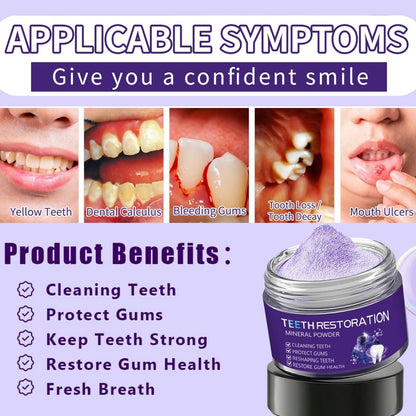 2Pcs Teeth Mineral Powder – Mineral Tooth Powder | Freshen Breath, No Sensitivity