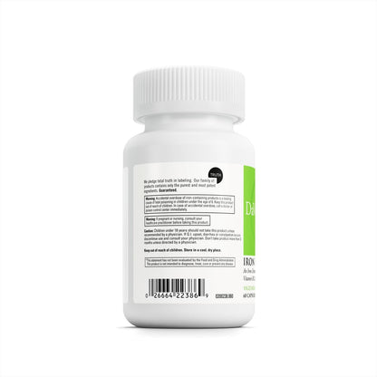 DAVINCI Labs Iron Bis-Glycinate – Gentle Iron for Women & Men | Vegan, 60 Vegetarian Capsules