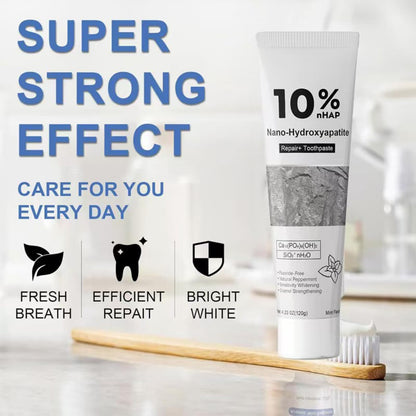 10% Nano Hydroxyapatite Toothpaste – Enamel Repair, Teeth Strengthening, Fluoride Free (4.23 oz) - Gentle Mint