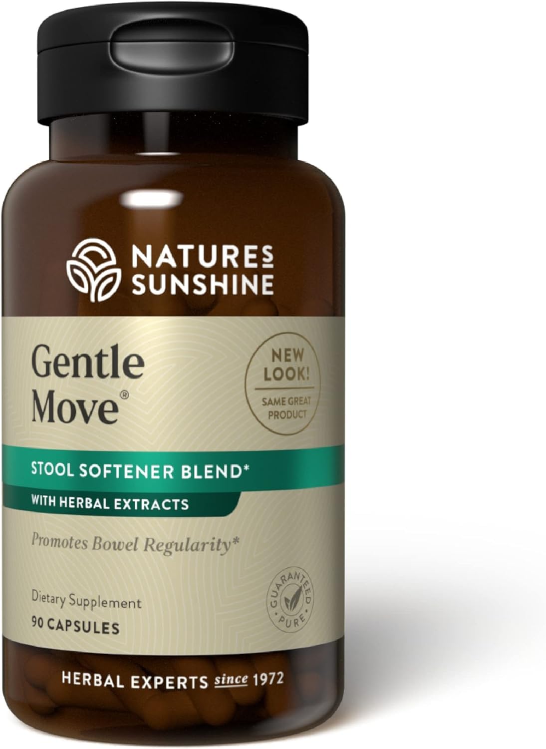 Nature's Sunshine Gentle Move - Daily Digestive Support & Natural Constipation Relief, 90 Capsules