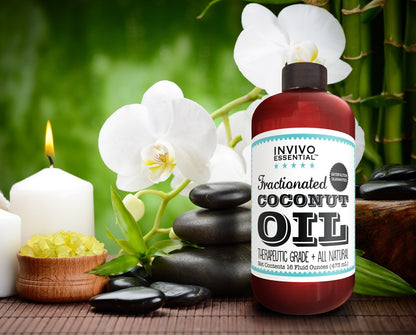 Fractionated Coconut Oil 16oz - Premium Therapeutic Grade Carrier Oil for Aromatherapy & Massage with Pump