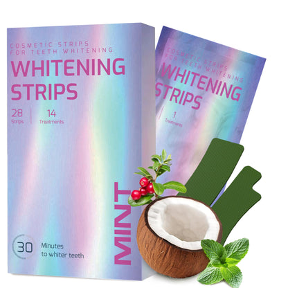 Gentle Teeth Whitening Strips - 28 Stripes | Peroxide-Free Whitening