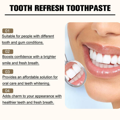 Tooth Refresh Toothpaste - Fresh Breath, Natural Oral Care & Enamel Repair (2PCS)