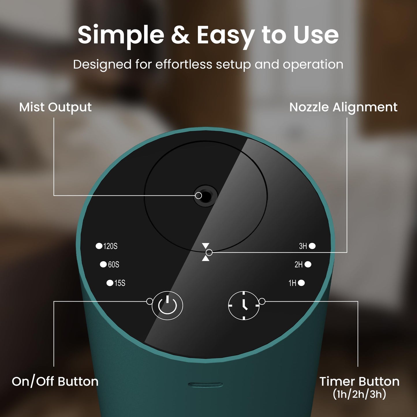 GentleJet LiteMist Waterless Essential Oil Diffuser – Aluminum, USB-C Rechargeable, 0.7oz Bottle