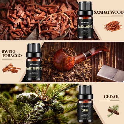 Gentlemen's Essential Oils Set – 6x10ml Fragrance Oils for Candle & Diffuser