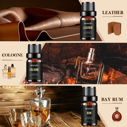 Gentlemen's Essential Oils Set – 6x10ml Fragrance Oils for Candle & Diffuser
