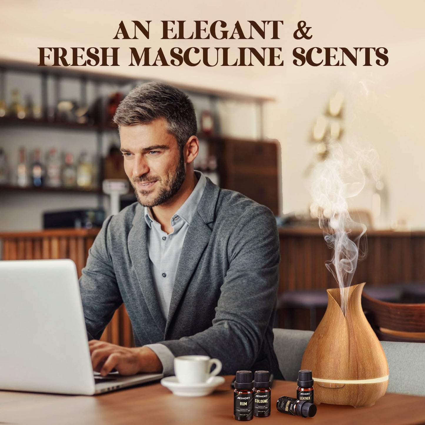 Gentlemen's Essential Oils Set – 6x10ml Fragrance Oils for Candle & Diffuser
