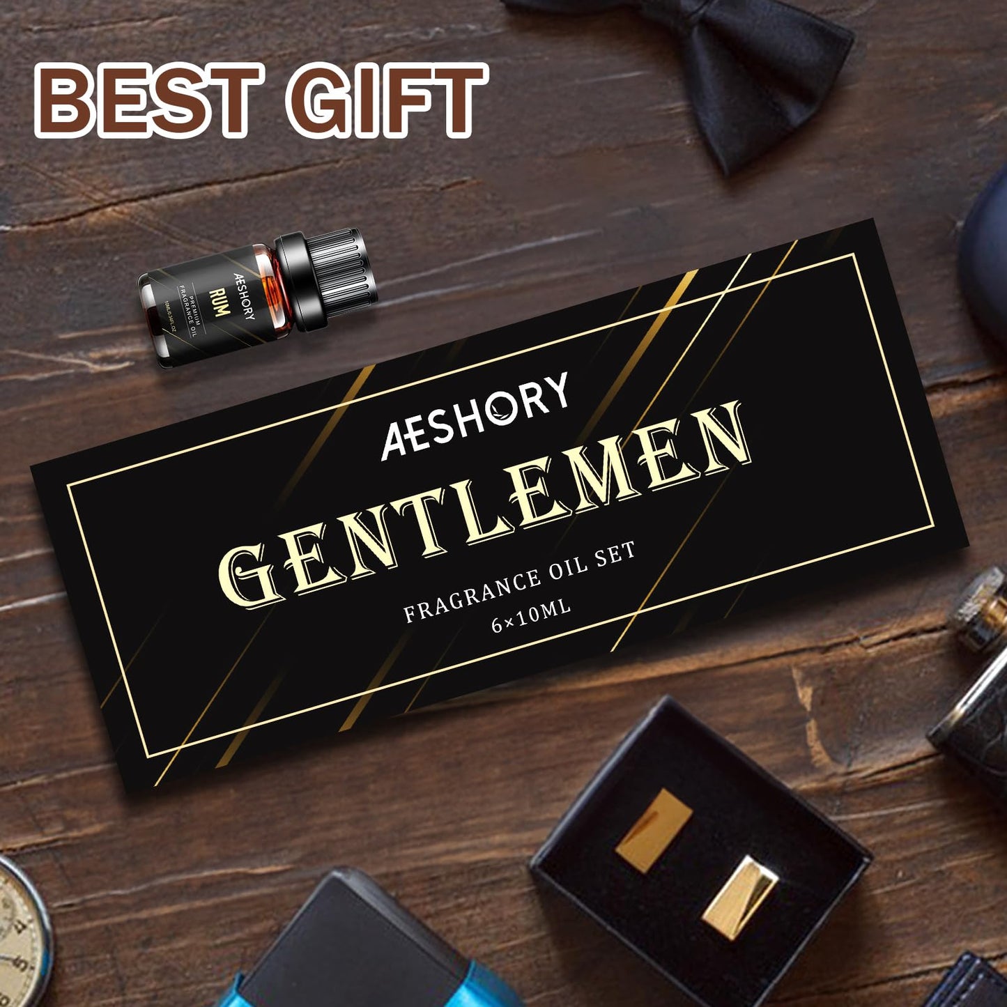 Gentlemen's Essential Oils Set – 6x10ml Fragrance Oils for Candle & Diffuser