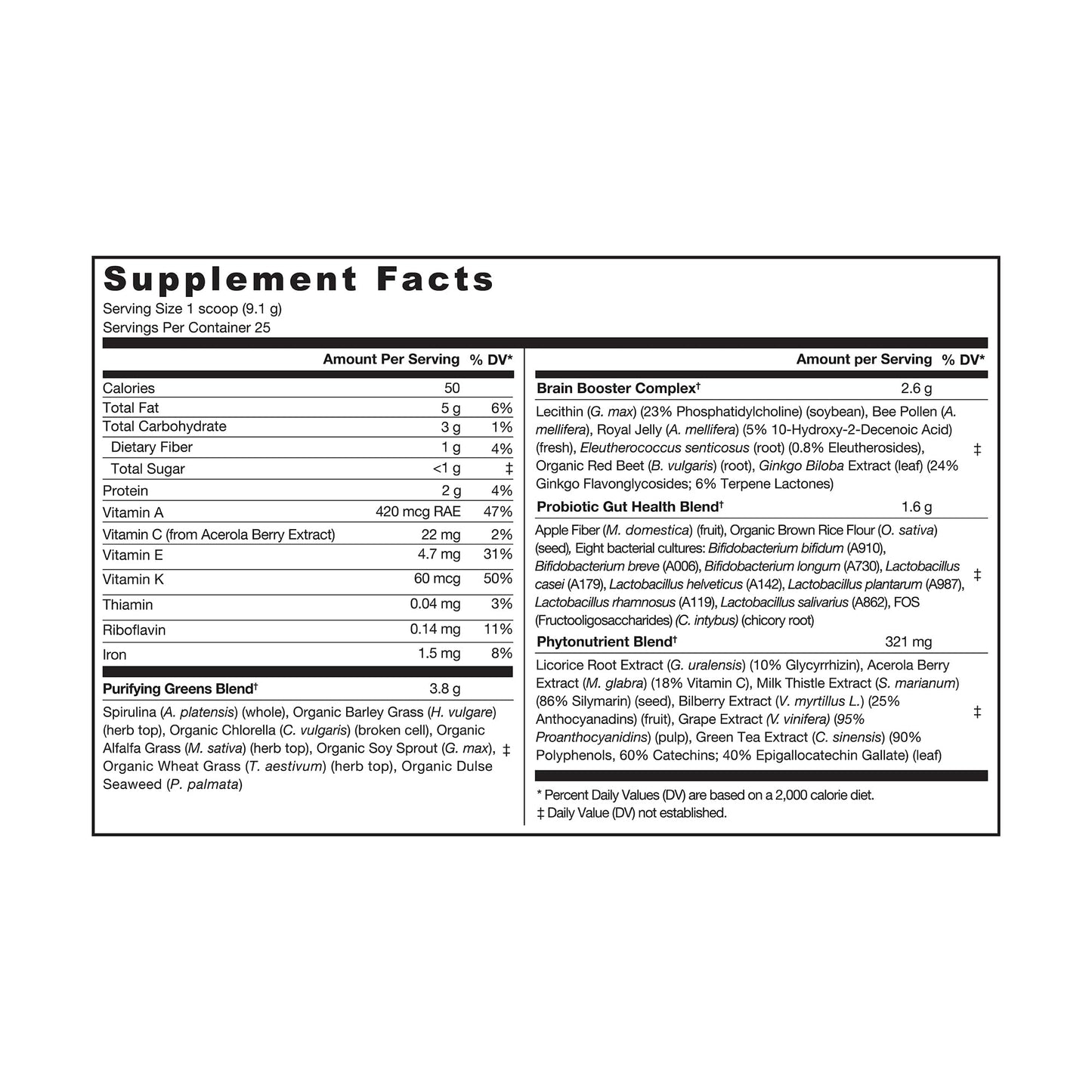 Genuine Health Greens+ Original Superfood Powder - Tropical Fruit, 228g, 25 Servings