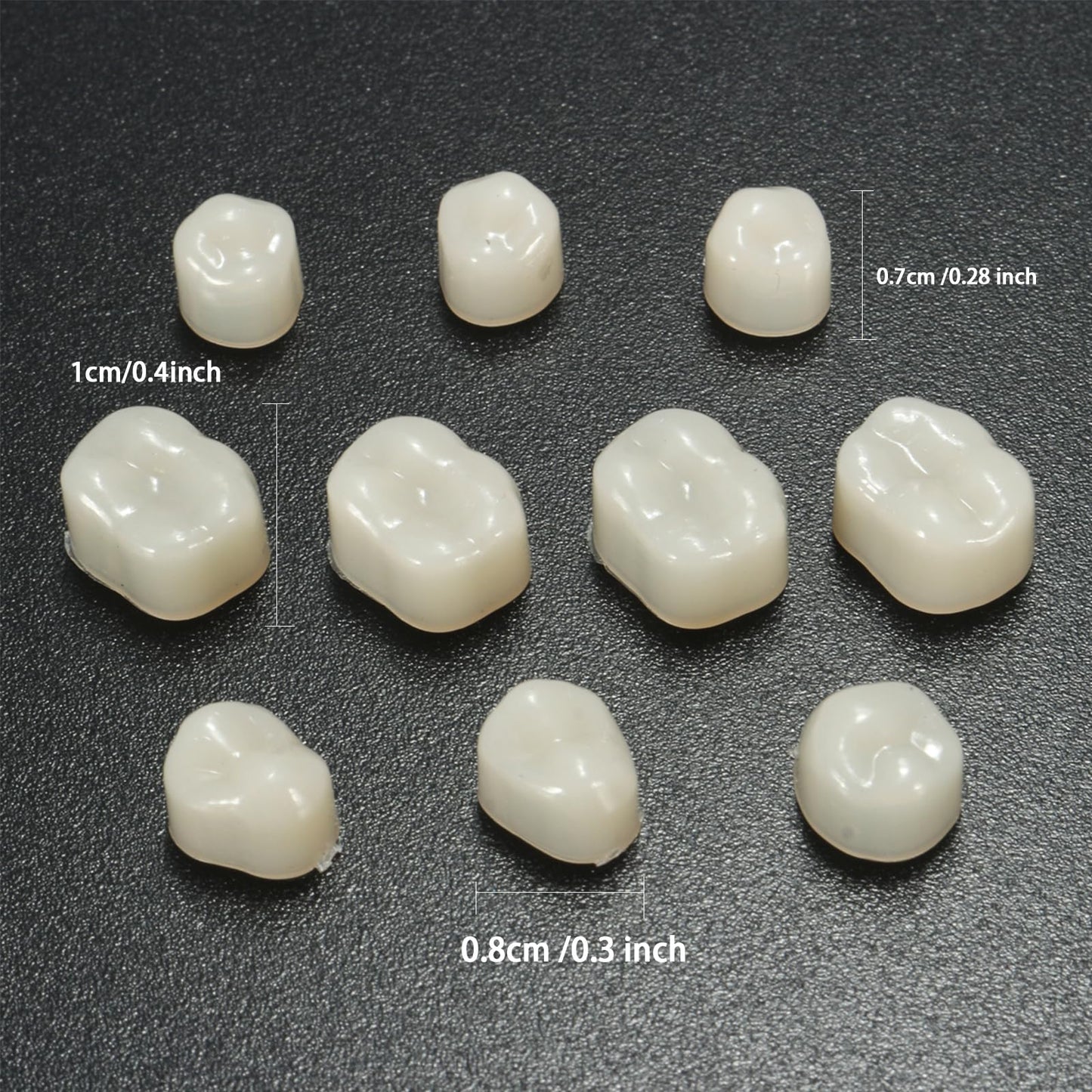 Geodurn Temporary Fake Tooth Caps & Crowns – 120 Pcs for Teaching or DIY