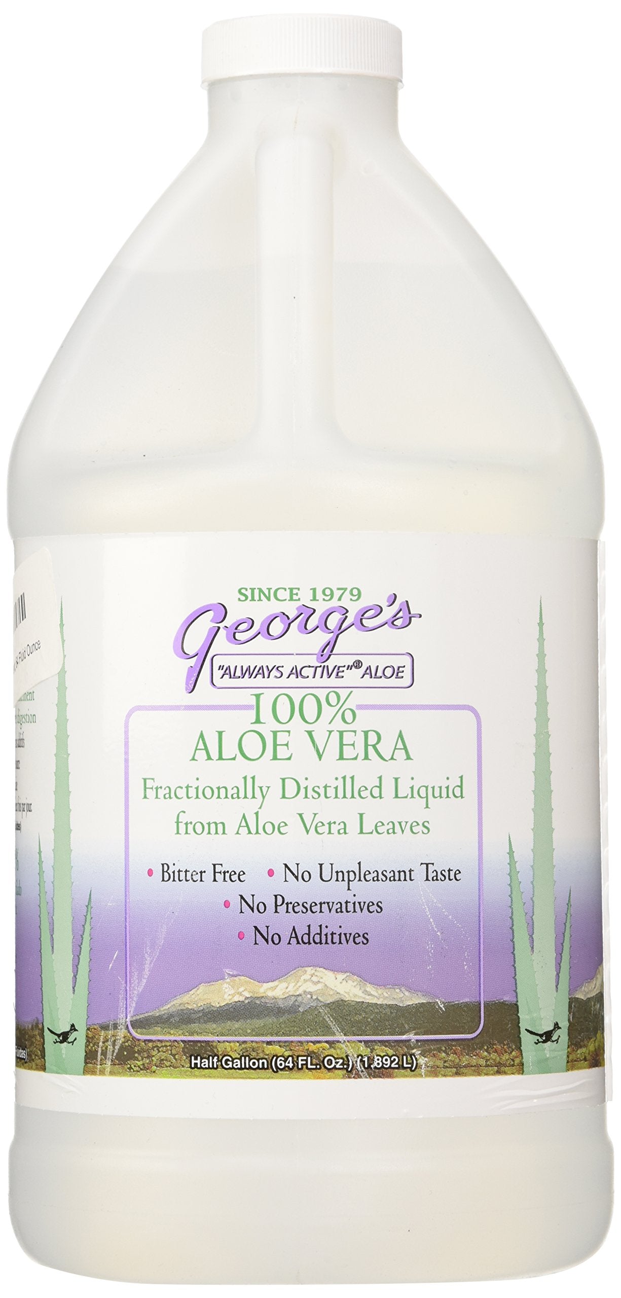 George's Aloe Vera Supplement Softgel, 64 Fl Oz – 100% Always Active Aloe Vera Liquid