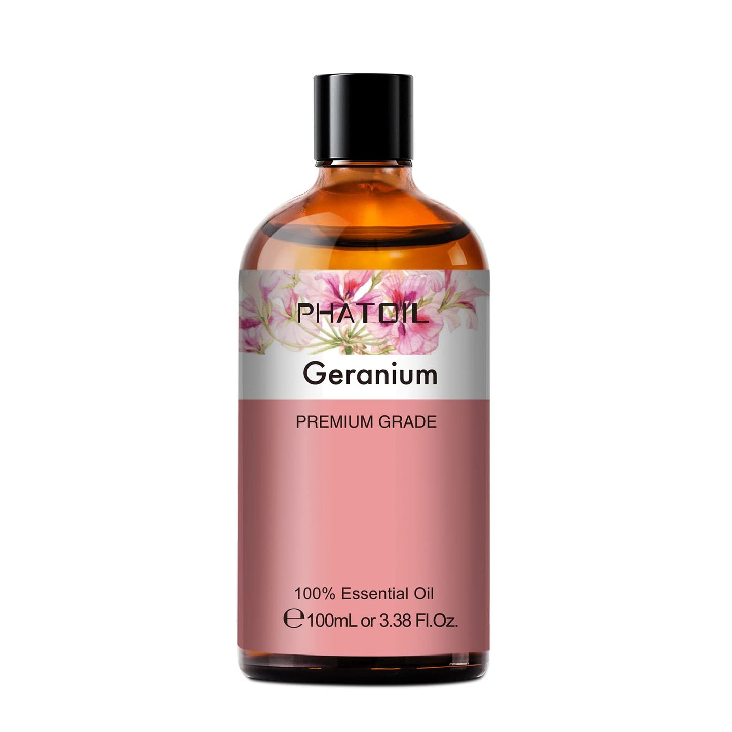 Geranium Essential Oil 100ml | PHATOIL Aromatherapy for Diffuser, Humidifier & DIY Candles