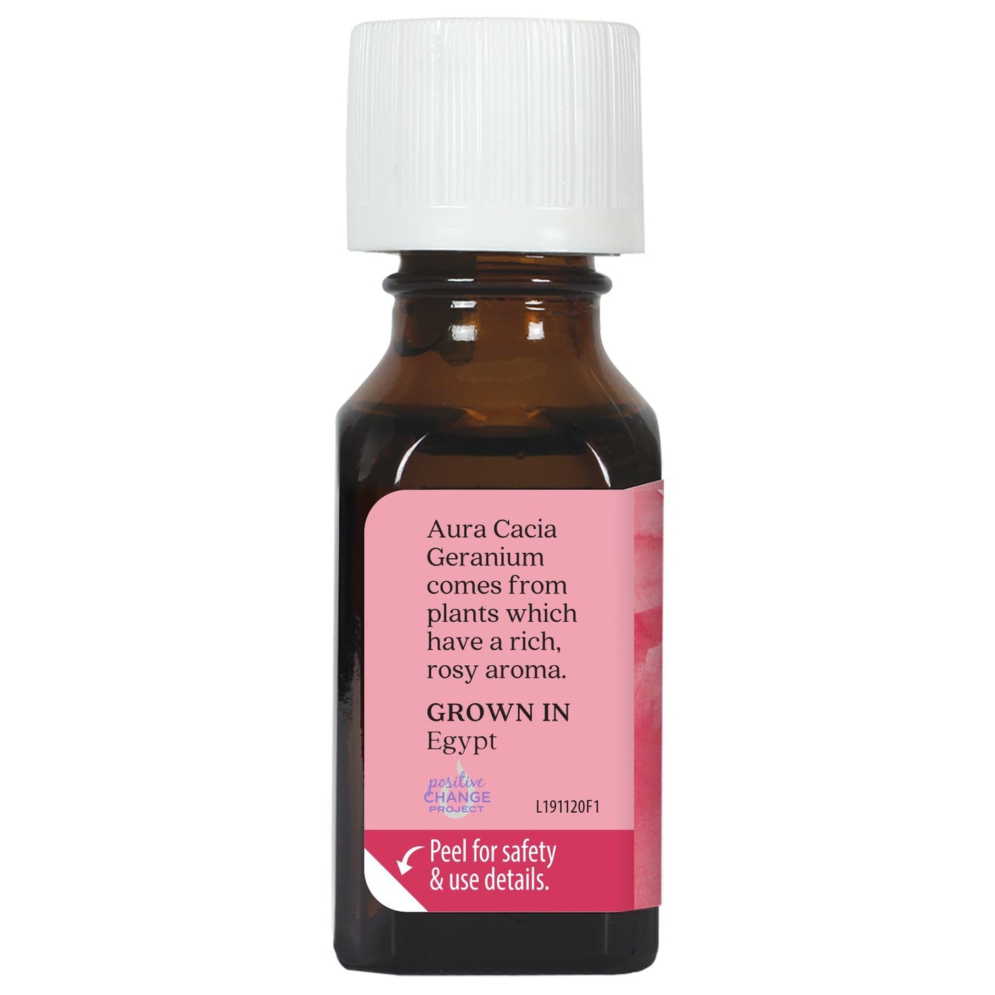 Aura Cacia 100% Pure Geranium Essential Oil | GC/MS Tested for Purity | 15 ml (0.5 fl oz) | Pelargonium graveolens