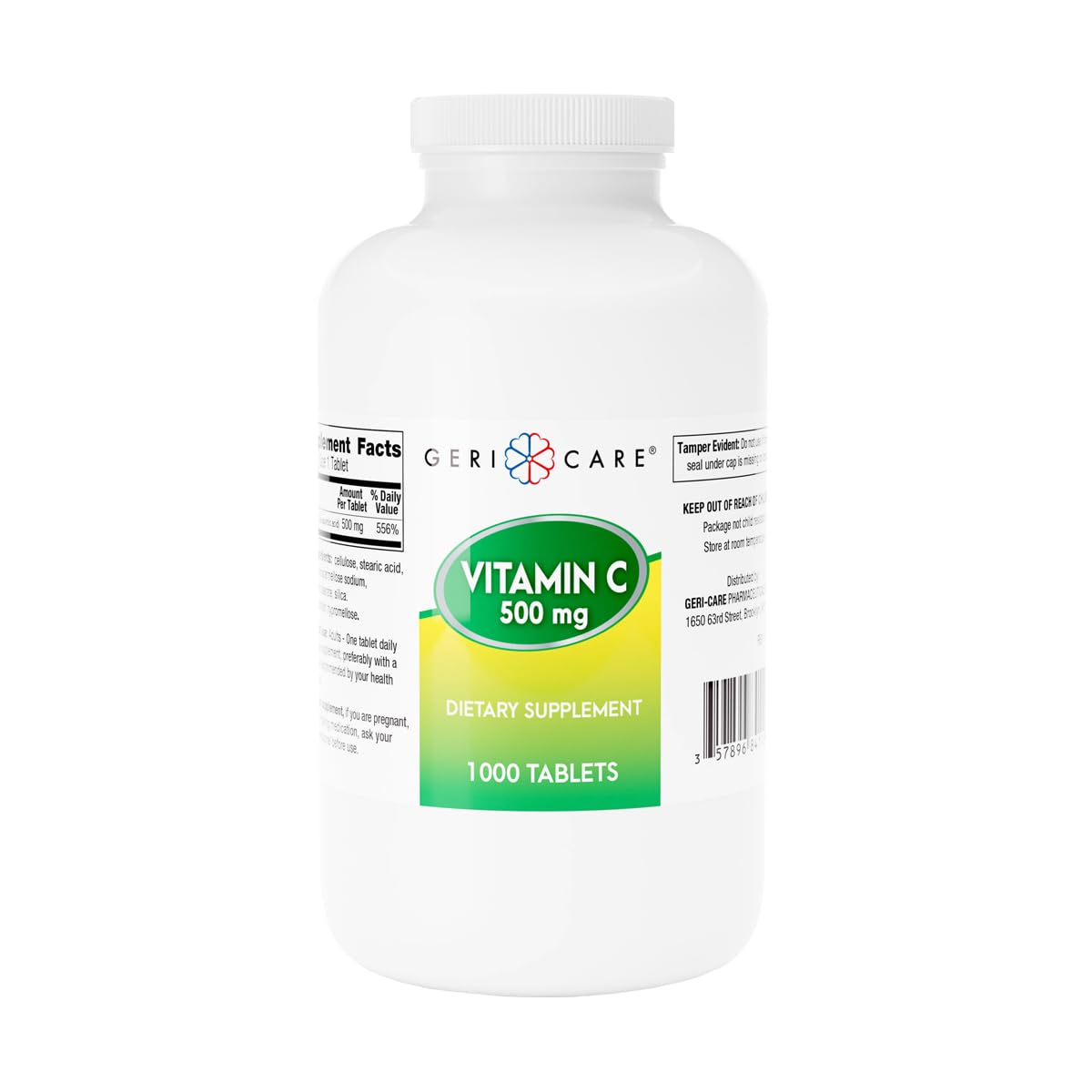 GeriCare Vitamin C 500 mg – Antioxidant, Immune Support, 1000 Count (Pack of 1)