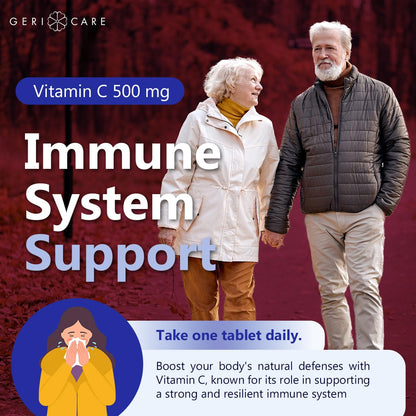 GeriCare Vitamin C 500 mg – Antioxidant, Immune Support, 1000 Count (Pack of 1)