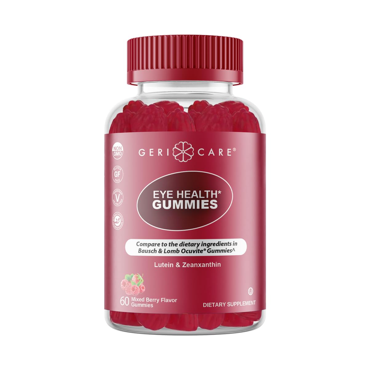 GeriCare Eye Support Gummies – Lutein & Zeaxanthin for Vision Health | Vegan & Gluten-Free