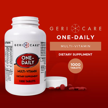 GeriCare One-Daily Multi-Vitamin Tablets Dietary Supplement, 1000 Count (Pack of 1)