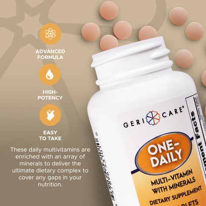 One-Daily Multivitamin with Minerals for Men & Women (100 Tabs) – GeriCare | High-Potency Daily Nutrition