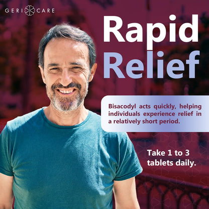 GeriCare Bisacodyl 5 mg Laxative – 200 Count Pack of 2 | Gentle Overnight Relief