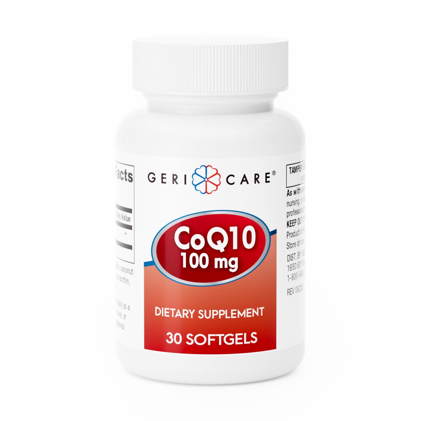 GeriCare CoQ10 100mg Softgels – High Absorption CoQ10, 30-Count, Travel Friendly