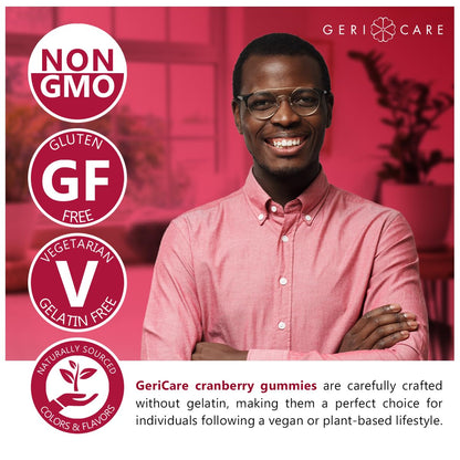 GeriCare Cranberry Gummies – UTI & Bladder Health, Vegan & Non-GMO