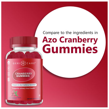 GeriCare Cranberry Gummies – UTI & Bladder Health, Vegan & Non-GMO