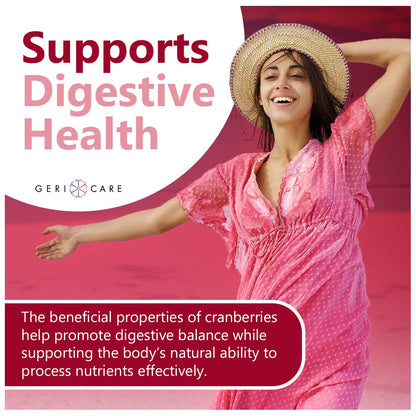 GeriCare Cranberry Gummies – UTI & Bladder Health, Vegan & Non-GMO