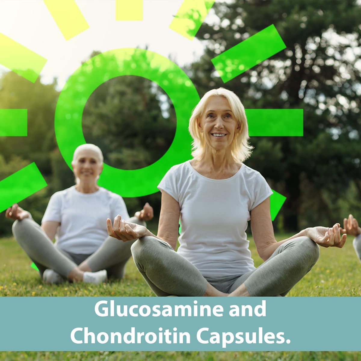 Gericare Glucosamine HCl 500 mg + Chondroitin Sulfate 400 mg with Sodium 35 mg Capsules | Joint Mobility & Cartilage Health | 60 Count