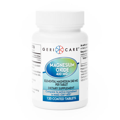 GeriCare Magnesium Oxide 240 mg | 120 Coated Tablets – Essential Mineral Support