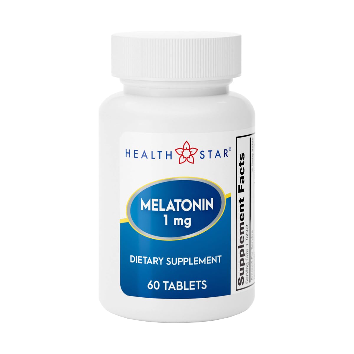 GeriCare Melatonin 1mg Sleep Support - 60 Tablets | Non-Habit Forming Nighttime Aid