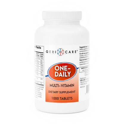 GeriCare Multivitamin Tablets – Bottle of 1000 | Essential Vitamins & Minerals