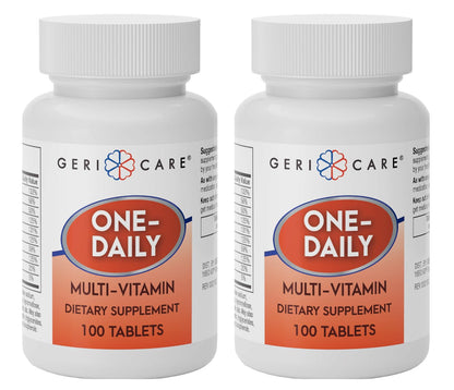GeriCare One-Daily Multivitamin Tablets – Dietary Supplement, 100 Count (Pack of 2)