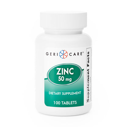 GeriCare Zinc Sulfate 50mg Dietary Supplement – 100 Count