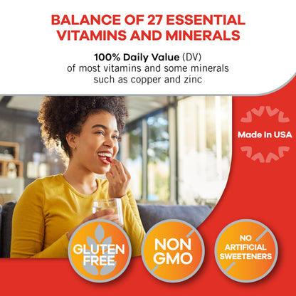 Geritol Multivitamin - 26 Essentials, Gluten-Free, Non-GMO, 40 Tablets