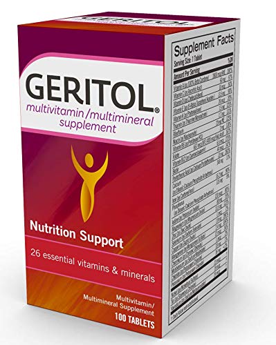 Geritol Multivitamin with 26 Essential Vitamins & Minerals – 100-Count Bottles (Pack of 2)