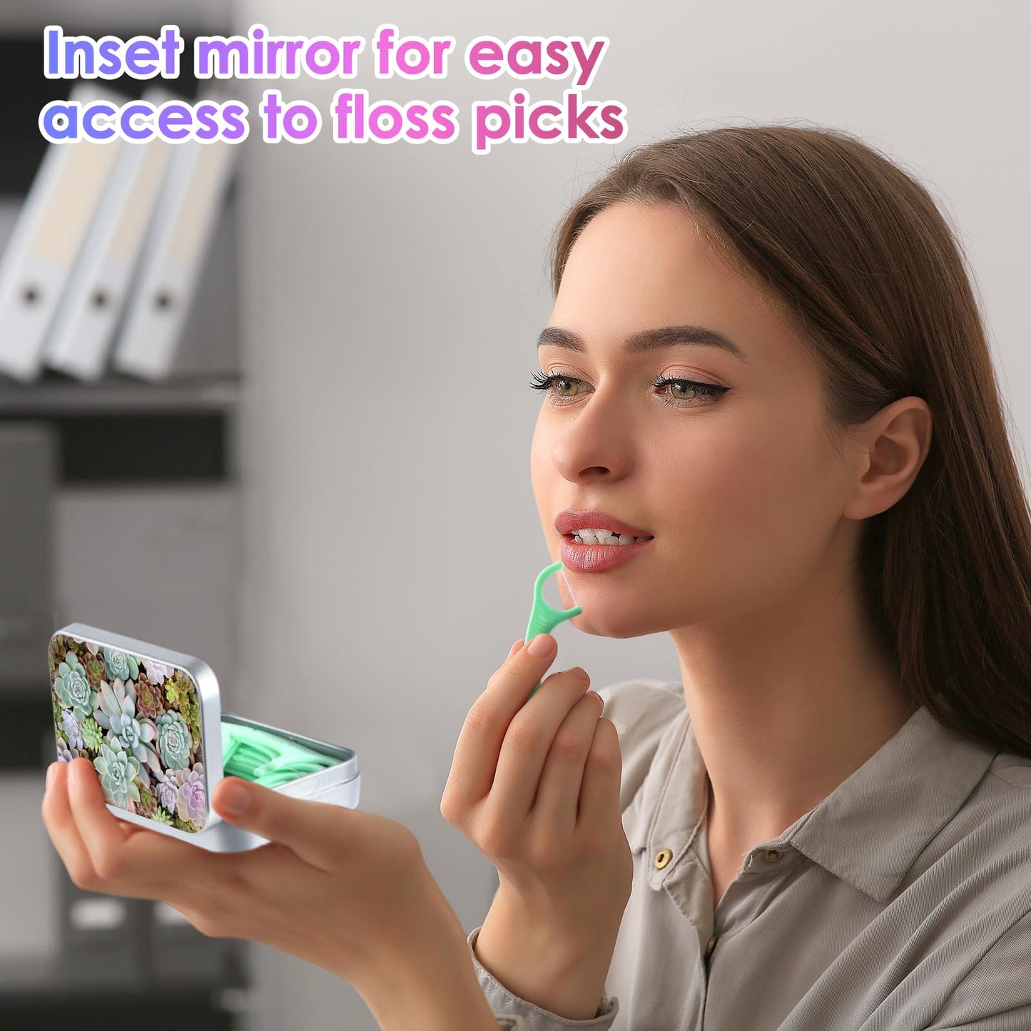 Gerkia Dental Floss Portable Case – Travel-Ready Floss Dispenser (Alphabet 3-Piece Design)