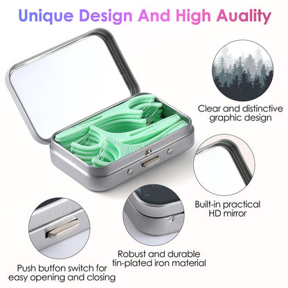 Gerkia Dental Floss Portable Case – Travel Floss Dispenser & Floss Picks Storage | Ink Tree