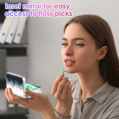Gerkia Dental Floss Portable Case – Travel Floss Dispenser & Floss Picks Storage | Ink Tree