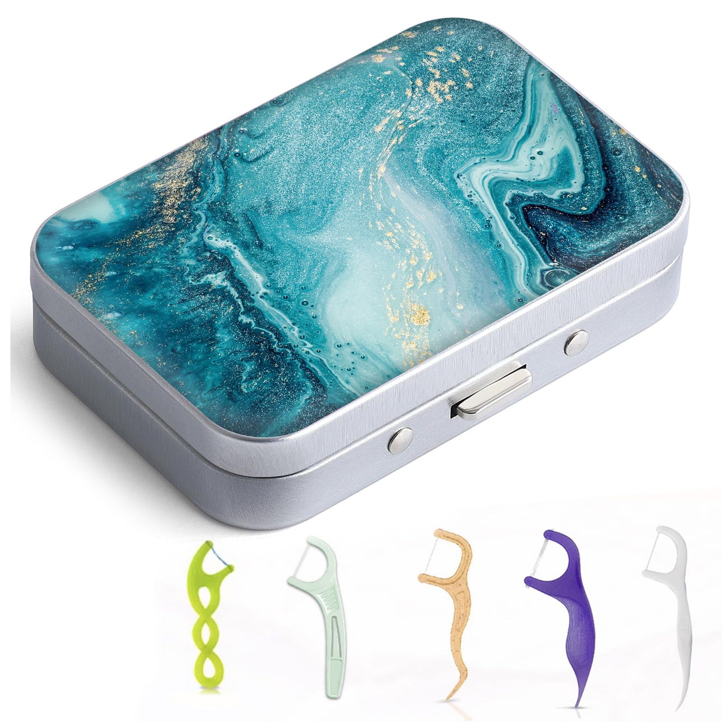 Gerkia Dental Floss Portable Case | Travel Floss Dispenser – Blue Ocean