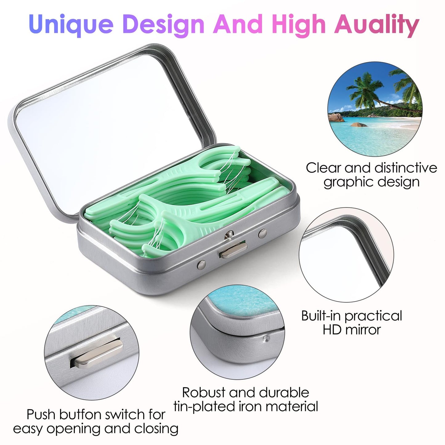Gerkia Dental Floss Portable Case – Travel Dispenser for Floss Picks