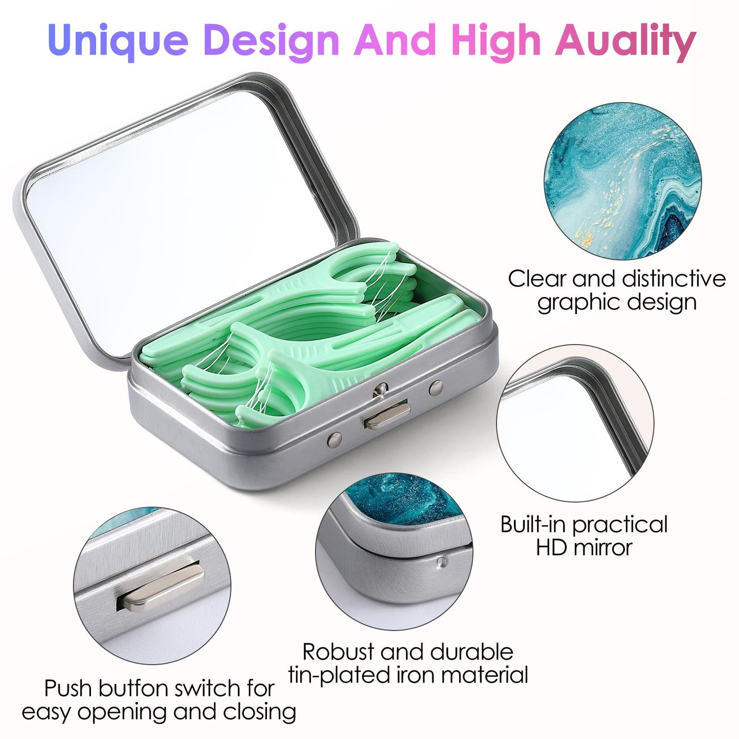Gerkia Dental Floss Portable Case | Travel Floss Dispenser – Blue Ocean