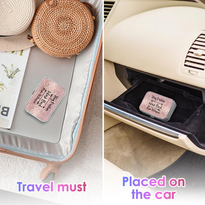 Gerkia Dental Floss Portable Case – Travel-Friendly Floss Picks Dispenser | Pink Inspirational Quotes