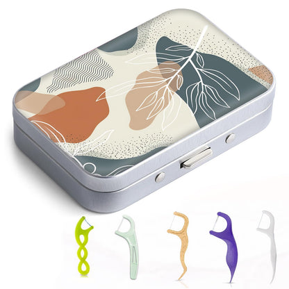 Gerkia Dental Floss Portable Case – Travel-Friendly Floss Picks Dispenser | Bohemian Leaf