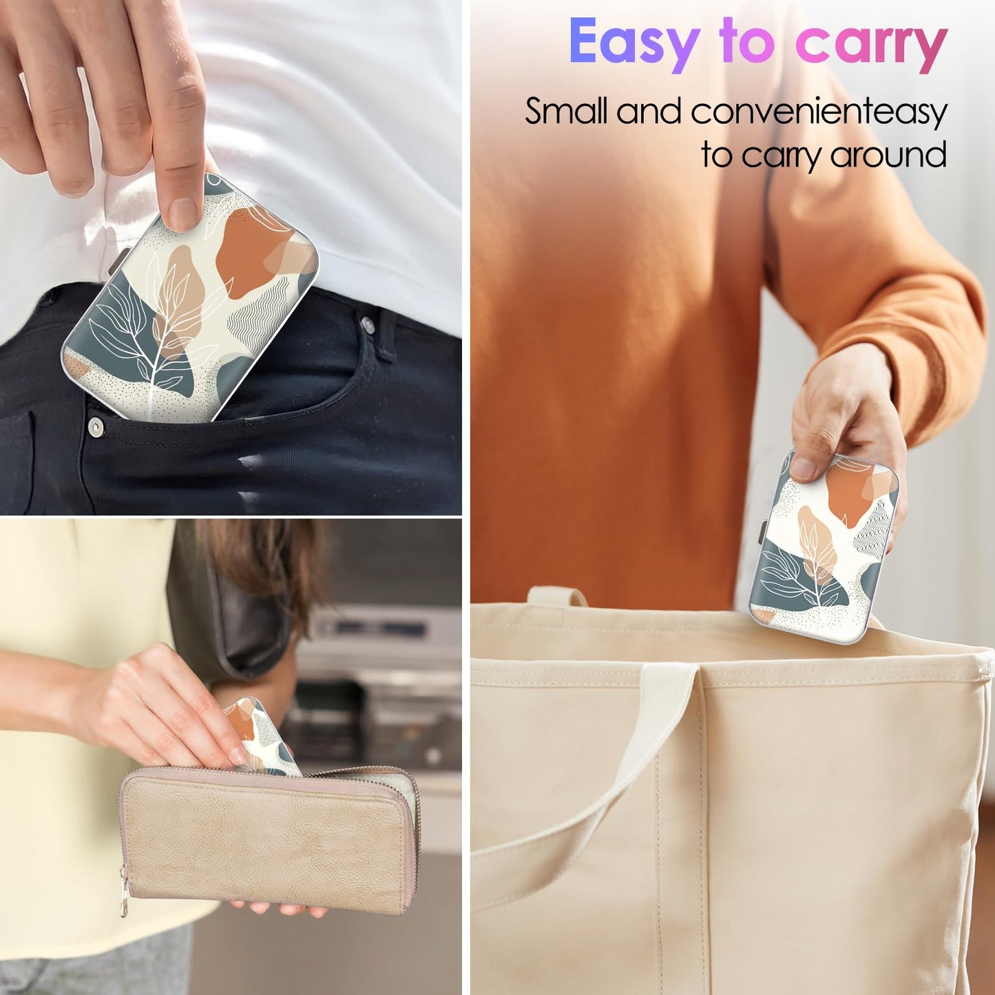 Gerkia Dental Floss Portable Case – Travel-Friendly Floss Picks Dispenser | Bohemian Leaf